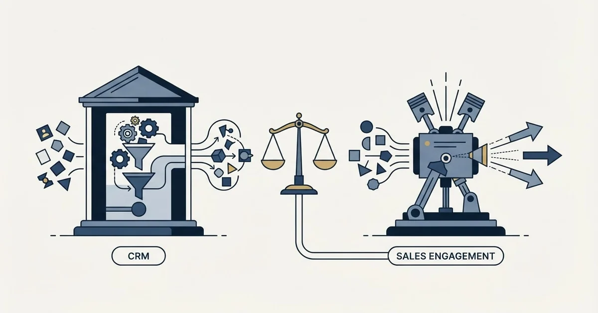 Editorial illustration for Nutshell vs PersistIQ