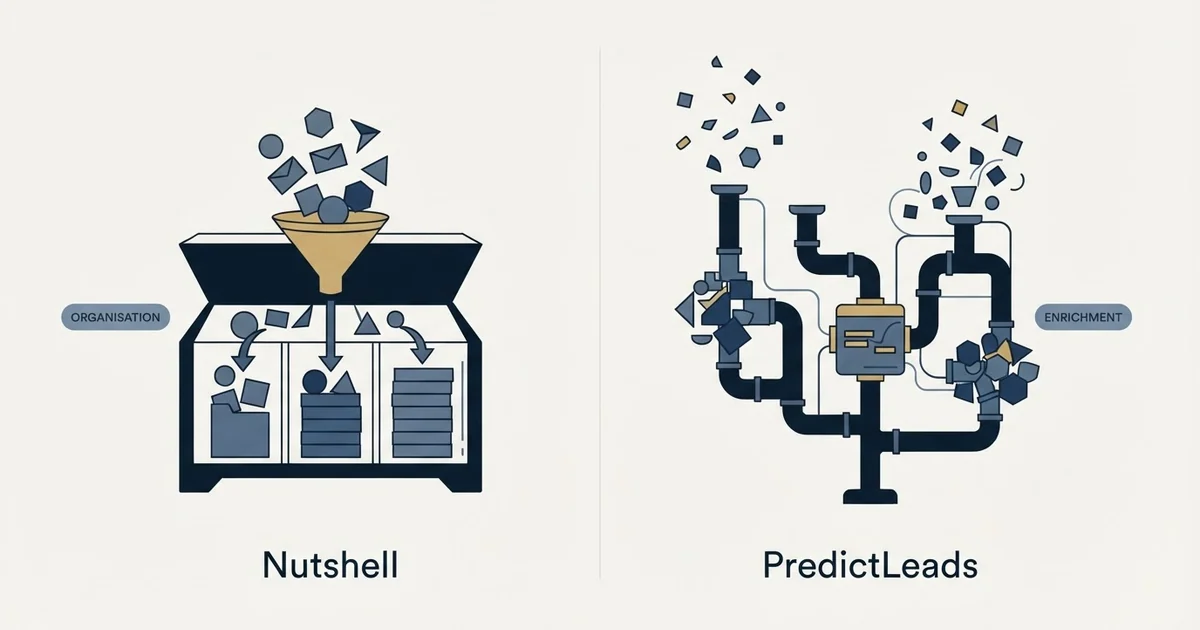 Editorial illustration for Nutshell vs PredictLeads
