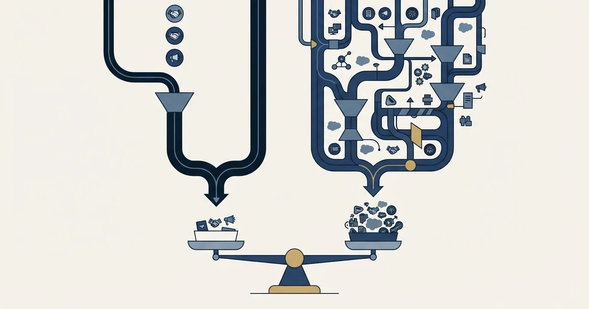 Editorial illustration for Nutshell vs Salesforce