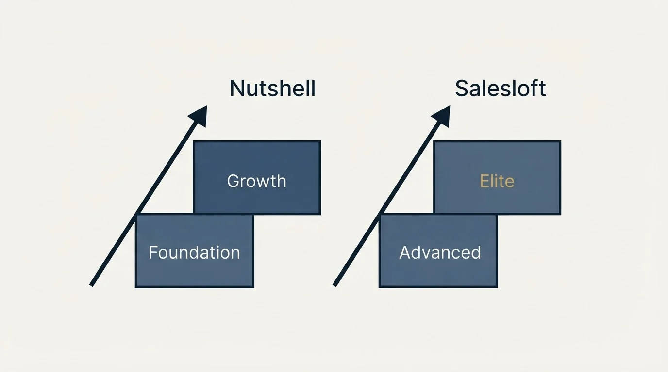 Pricing ladder: Pricing Comparison (Nutshell, Salesloft, Foundation, Advanced)