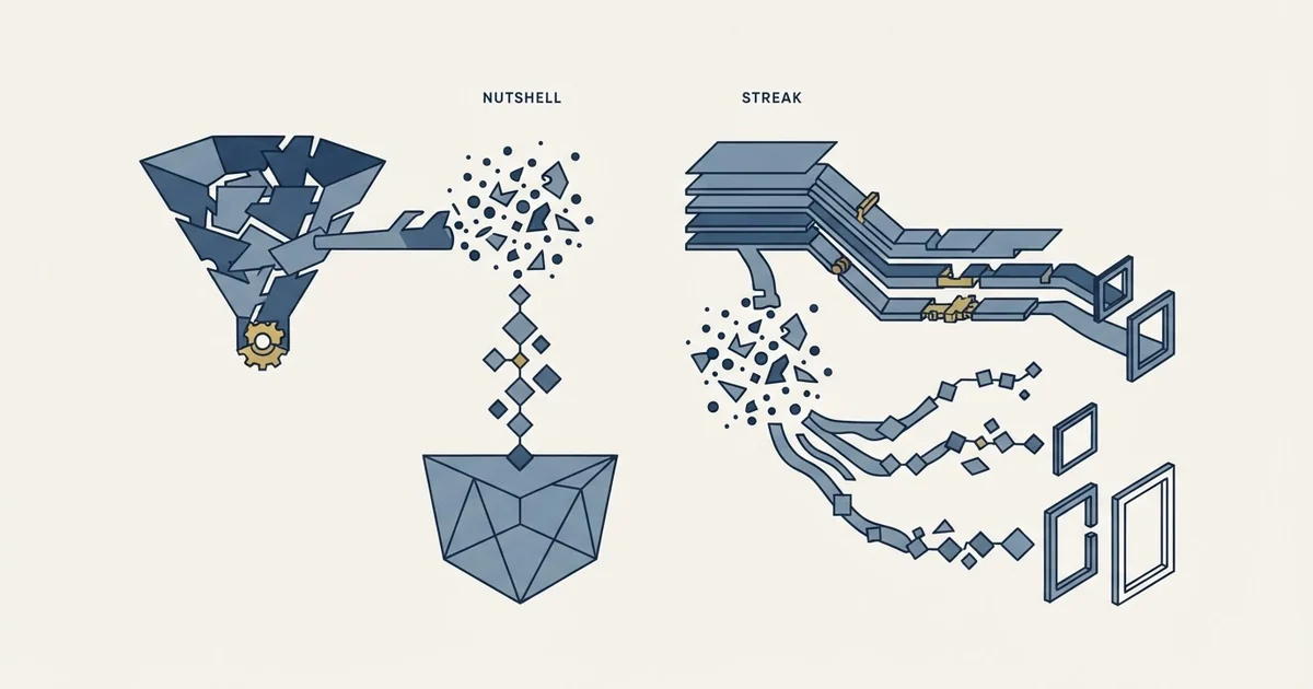 Editorial illustration for Nutshell vs Streak