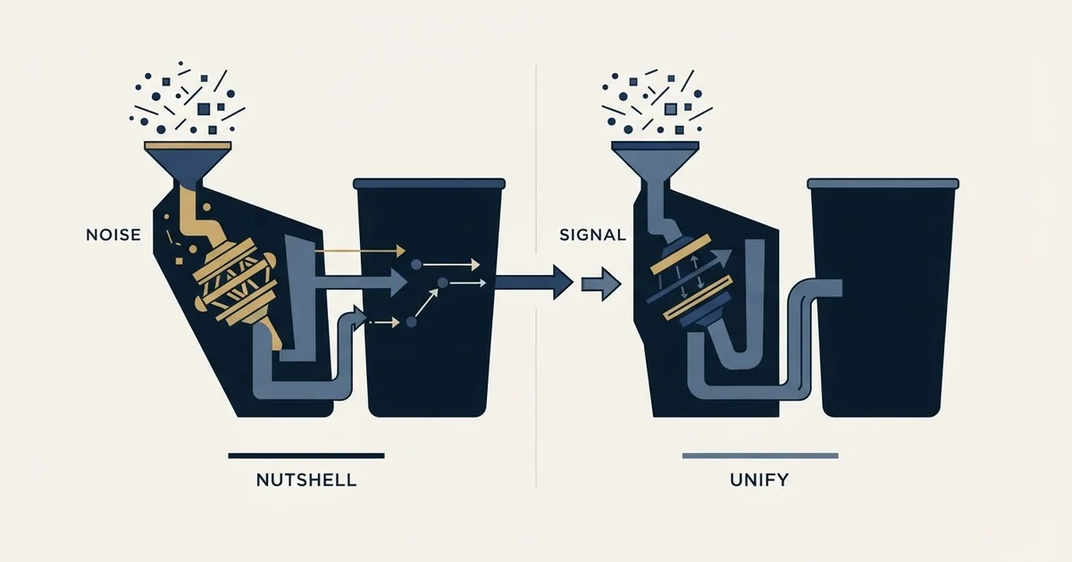 Editorial illustration for Nutshell vs Unify