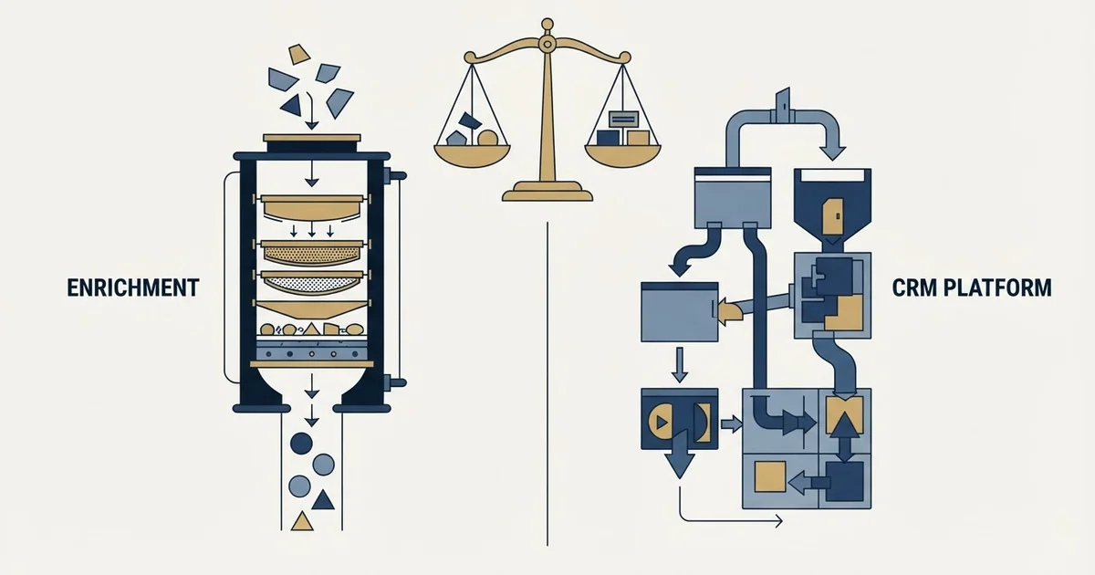 Editorial illustration for Nymeria vs Pipeline CRM