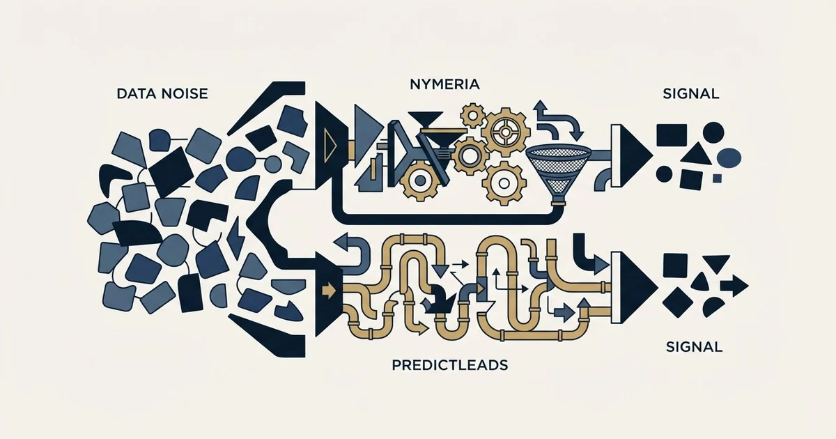 Editorial illustration for Nymeria vs PredictLeads