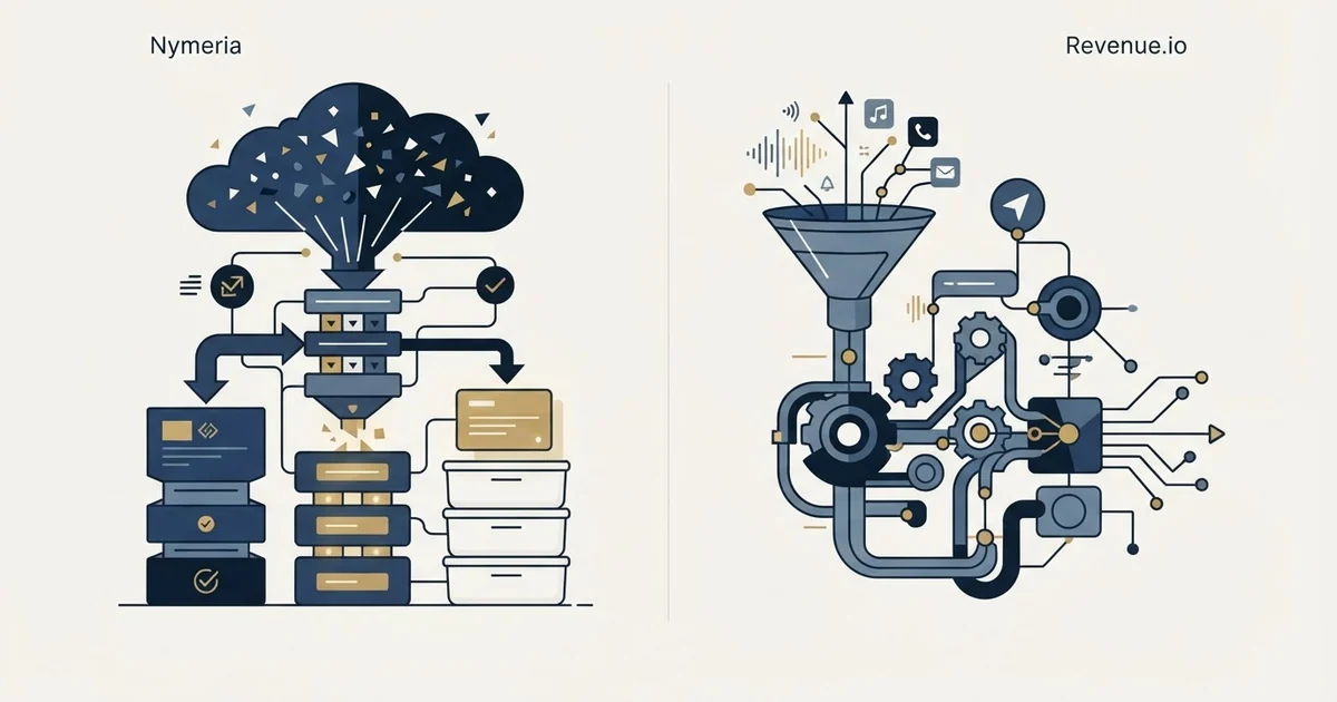 Editorial illustration for Nymeria vs Revenue.io