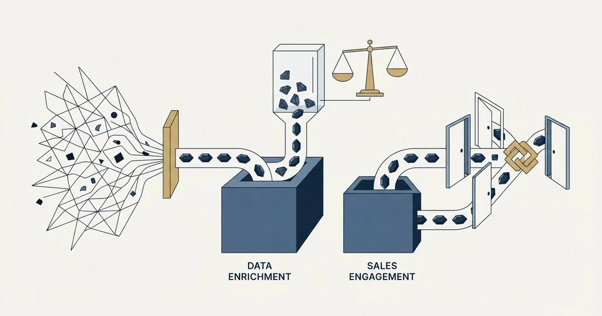 Editorial illustration for Ocean.io vs Revenue.io