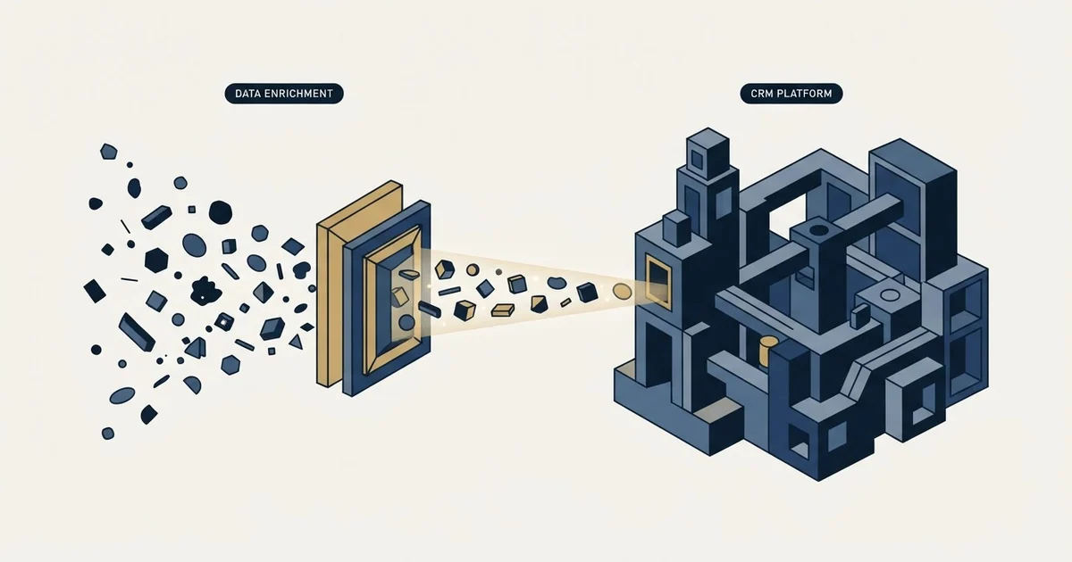 Editorial illustration for Ocean.io vs Salesforce