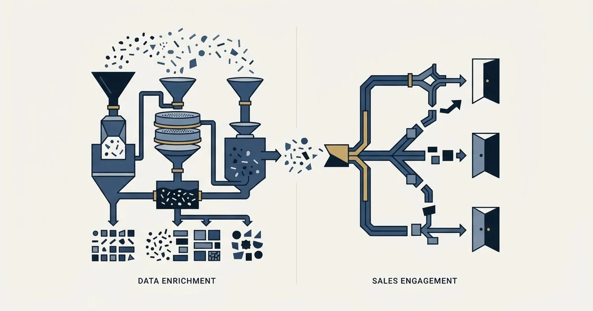 Editorial illustration for Ocean.io vs Salesforge
