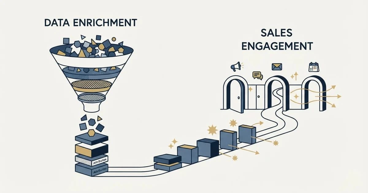 Editorial illustration for Ocean.io vs Salesloft