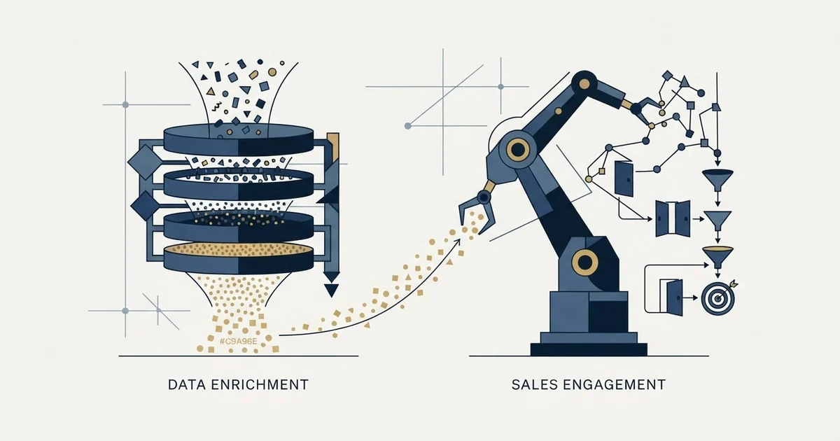 Editorial illustration for Ocean.io vs SalesRobot