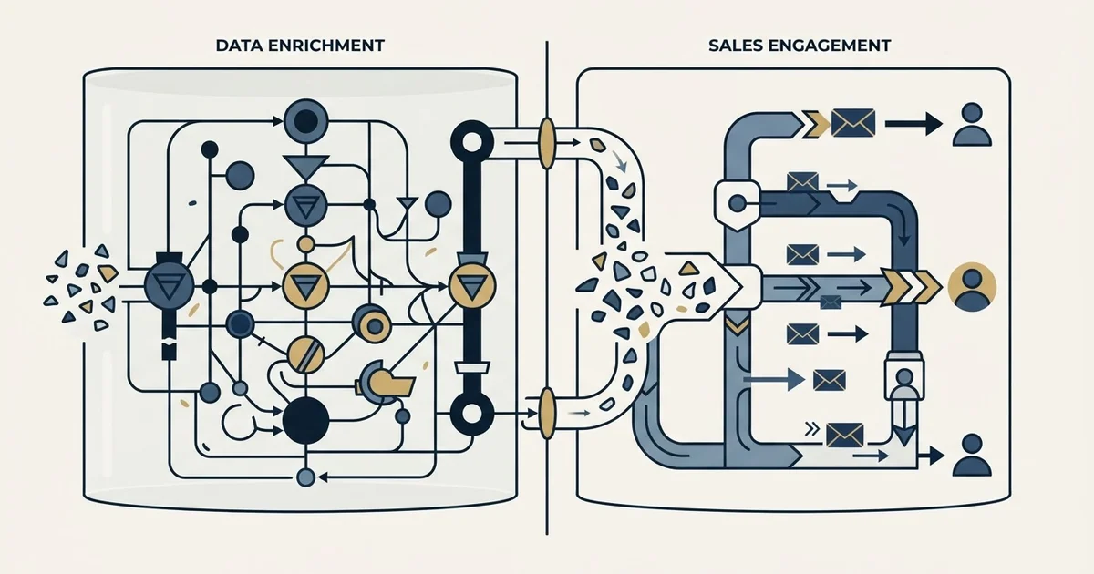 Editorial illustration for Ocean.io vs Skylead
