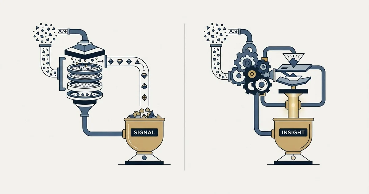 Editorial illustration for Ocean.io vs TheirStack