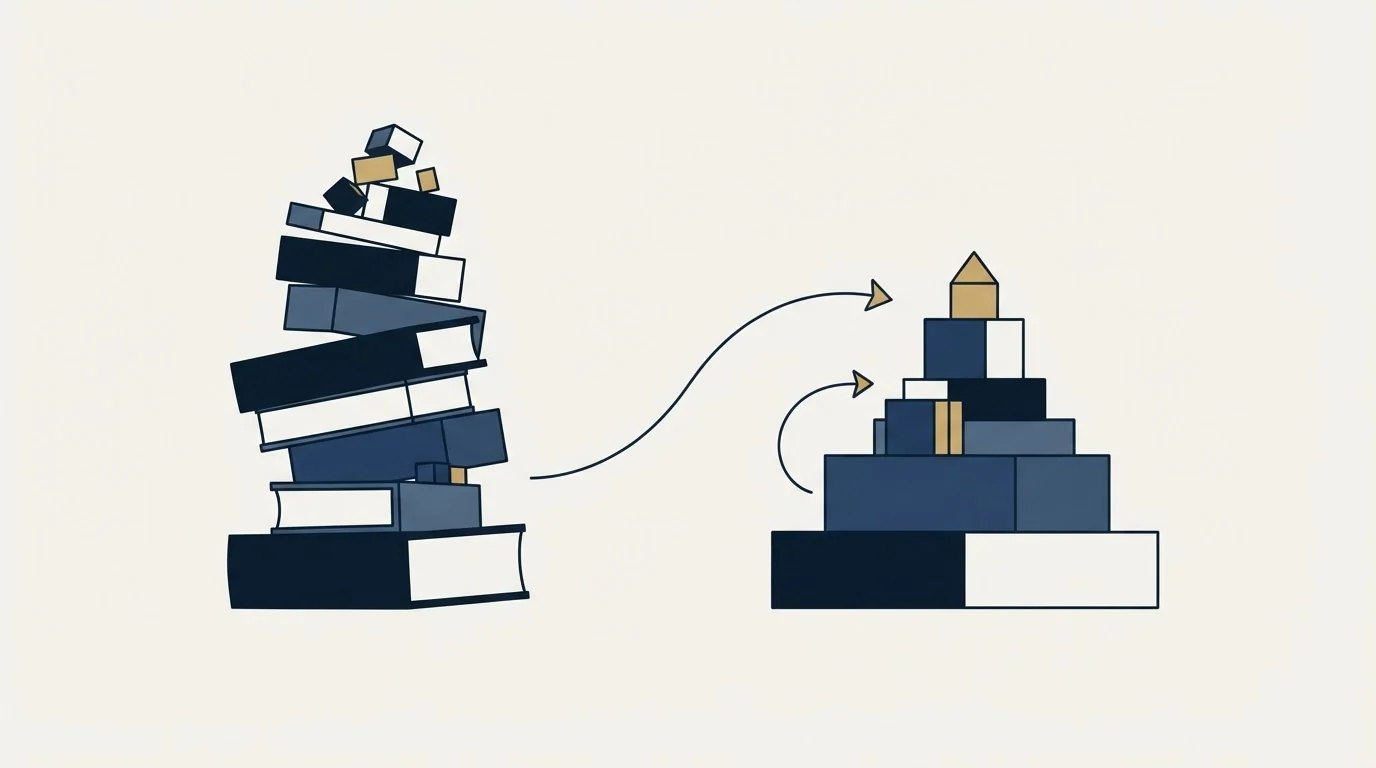 Section illustration: The ordering most programmes get backwards