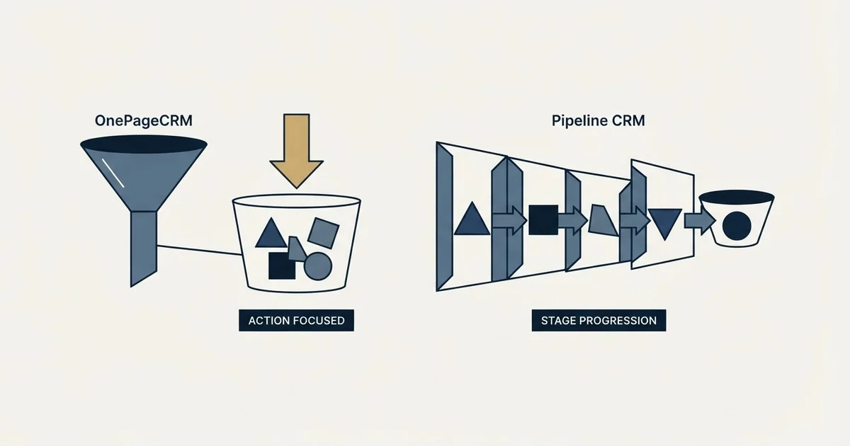 Editorial illustration for OnePageCRM vs Pipeline CRM