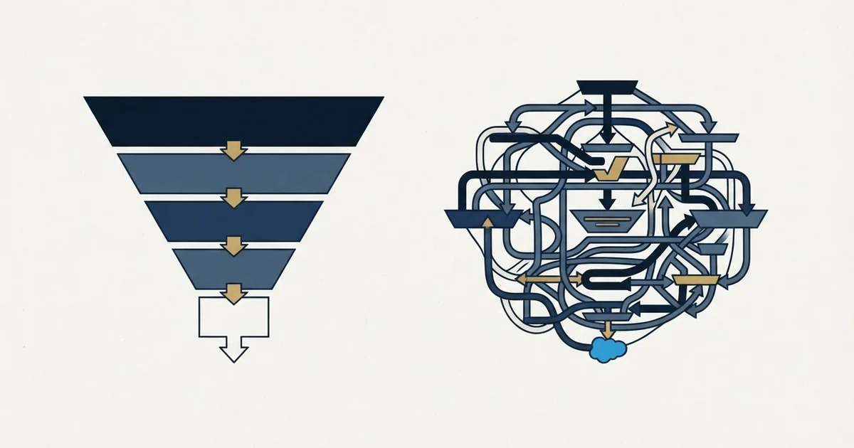 Editorial illustration for OnePageCRM vs Salesforce