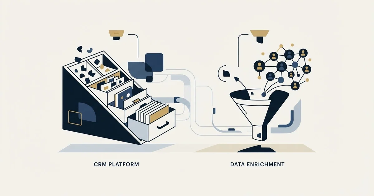 Editorial illustration for OnePageCRM vs Scrupp