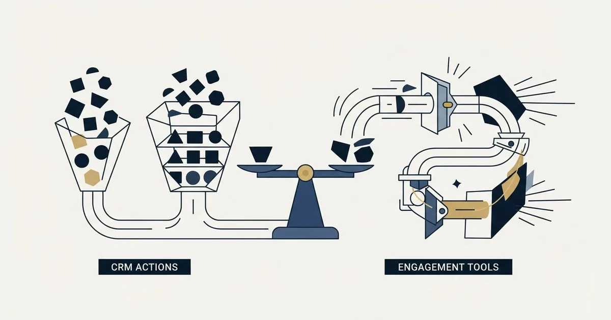 Editorial illustration for OnePageCRM vs Zeekeo