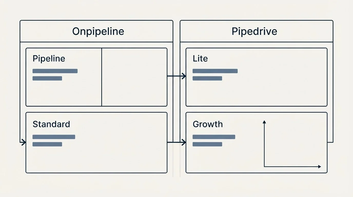 Pricing table: Pricing Comparison (Onpipeline, Pipedrive, Pipeline, Lite)
