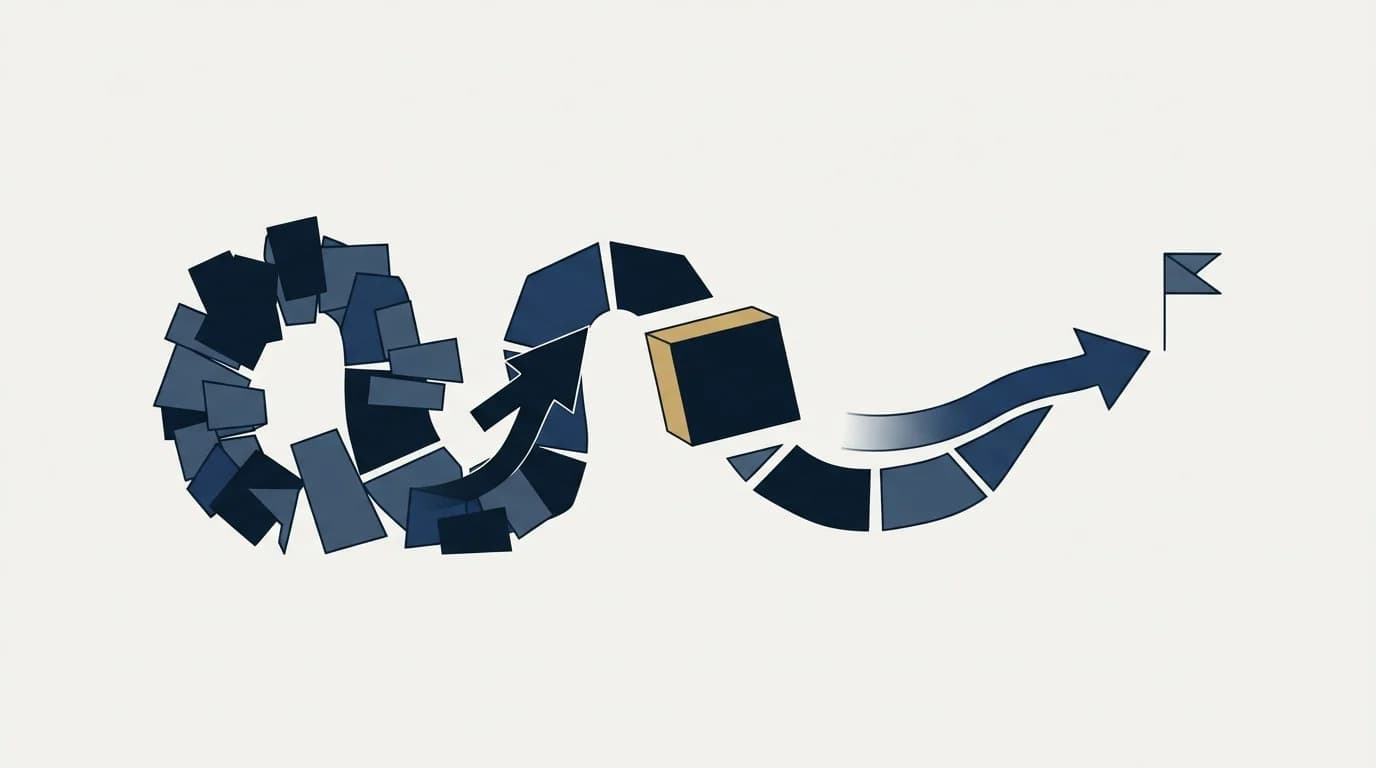 Section illustration: Removing steps is the highest-yield move