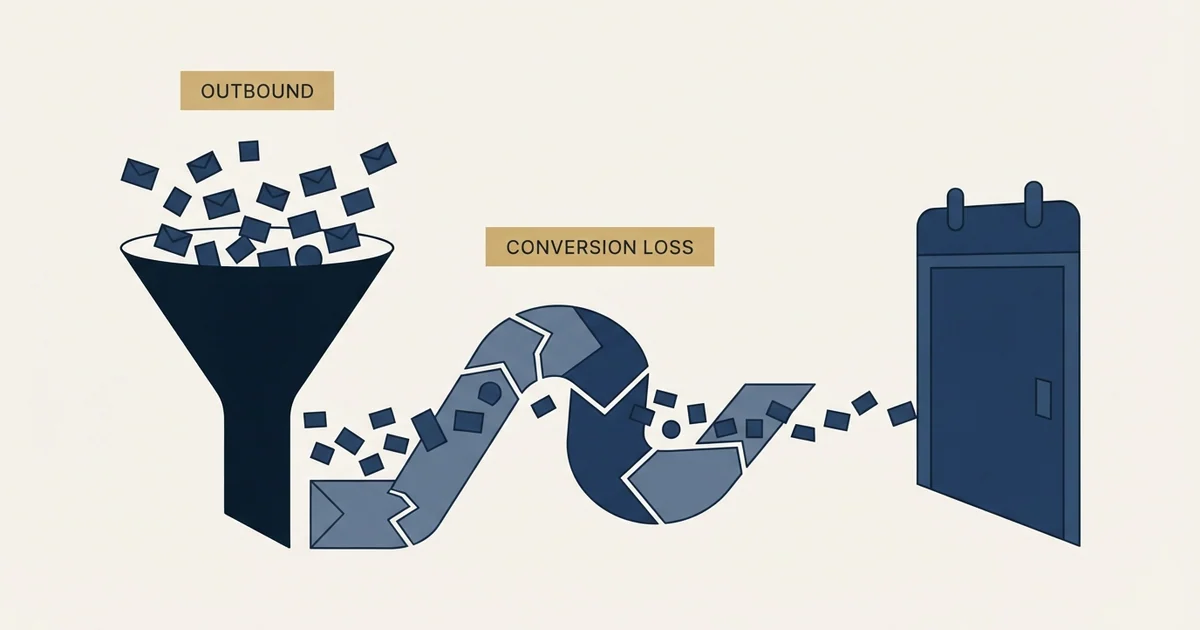Editorial illustration for Outbound Is Sending and Not Booking