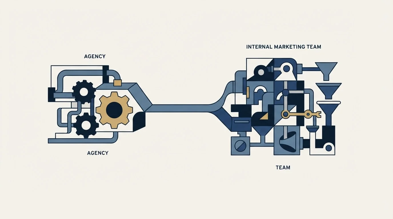Section illustration: How a done-for-you motion maps to a marketing organisation
