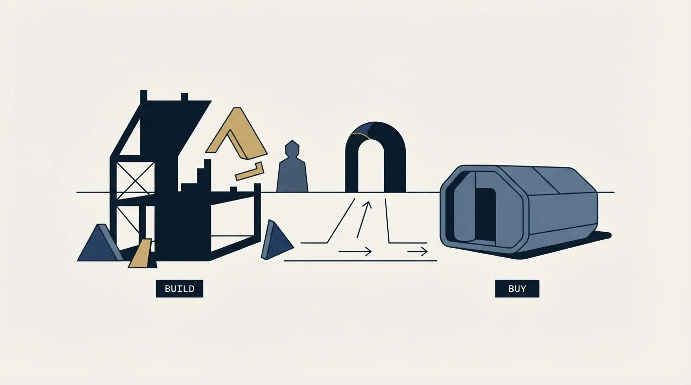 Section illustration: The build-versus-buy decision at partner rates