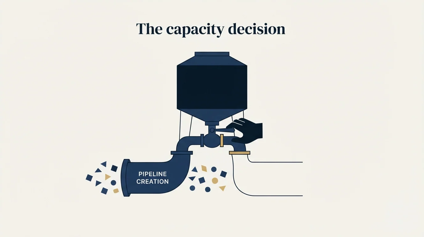 Section illustration: The capacity decision, which is the real decision