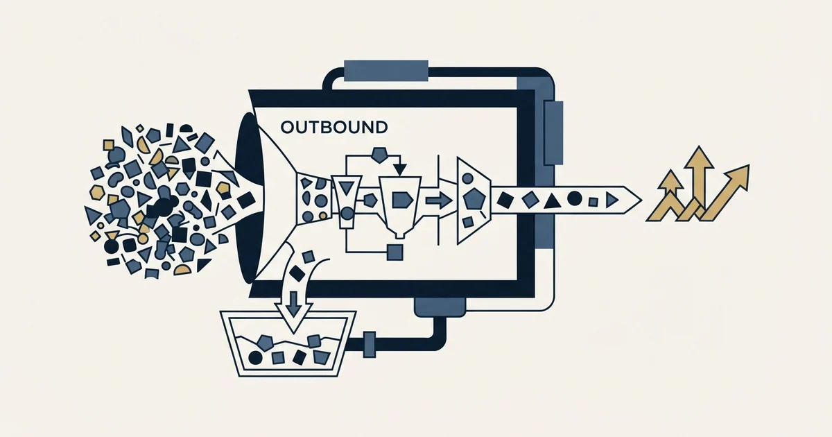 Editorial illustration for Outbound for VPs of Sales