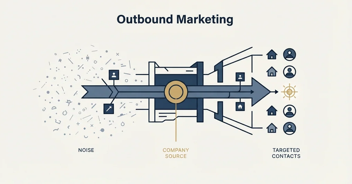 Editorial illustration for Outbound Marketing