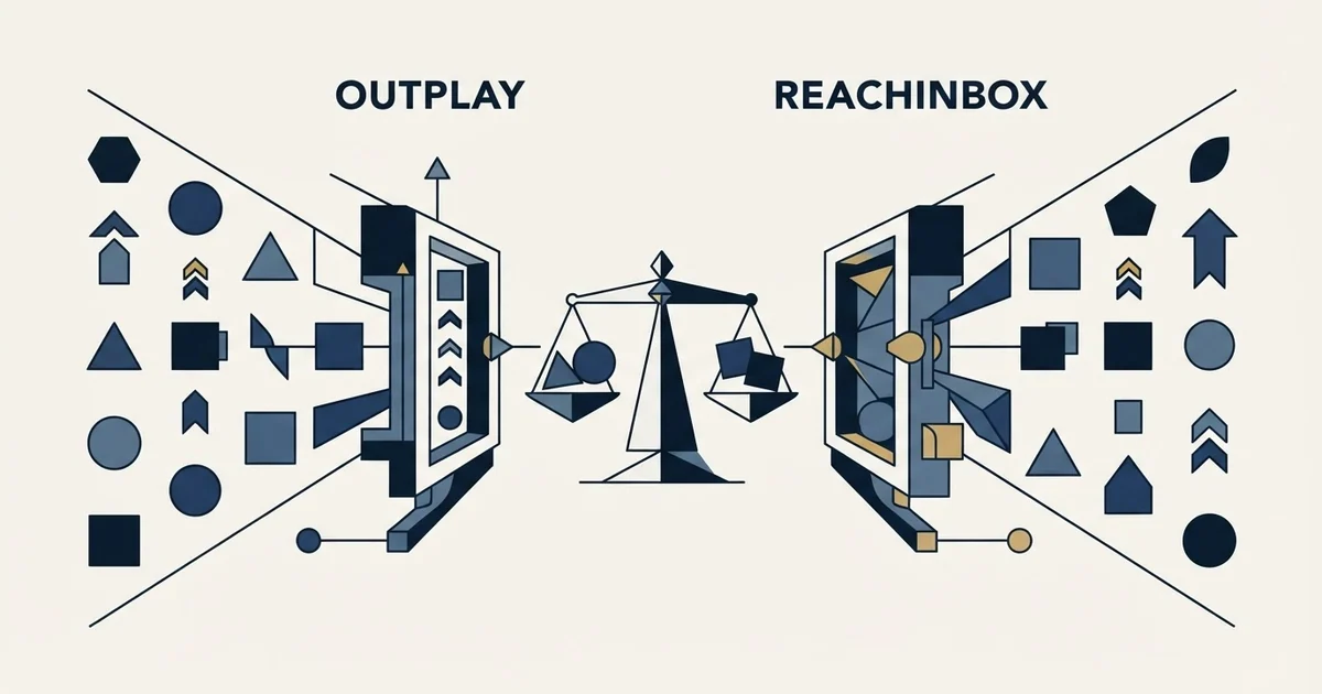 Editorial illustration for Outplay vs ReachInbox