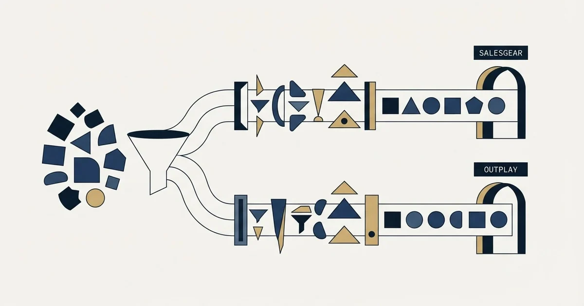 Editorial illustration for Outplay vs Salesgear