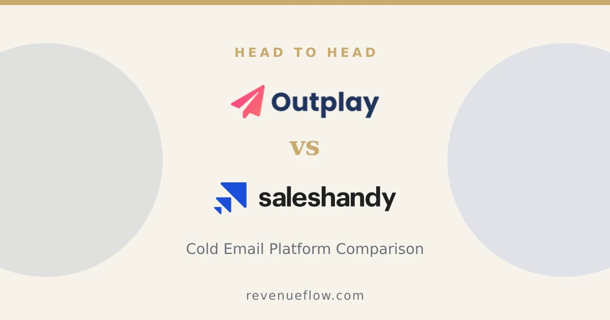 Branded cover: Outplay vs Saleshandy: Cold Email Platform Comparison