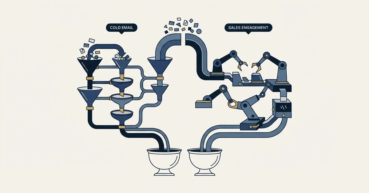 Editorial illustration for Outplay vs SalesRobot