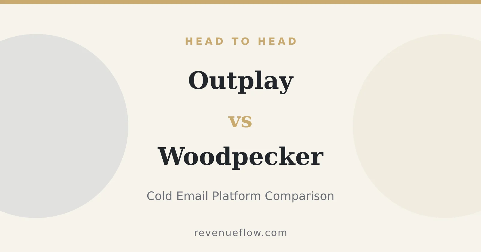 Branded cover: Outplay vs Woodpecker: Cold Email Platform Comparison