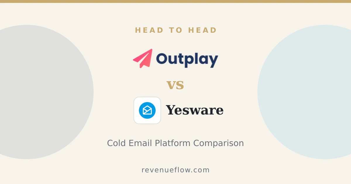 Branded cover: Outplay vs Yesware: Cold Email Platform Comparison