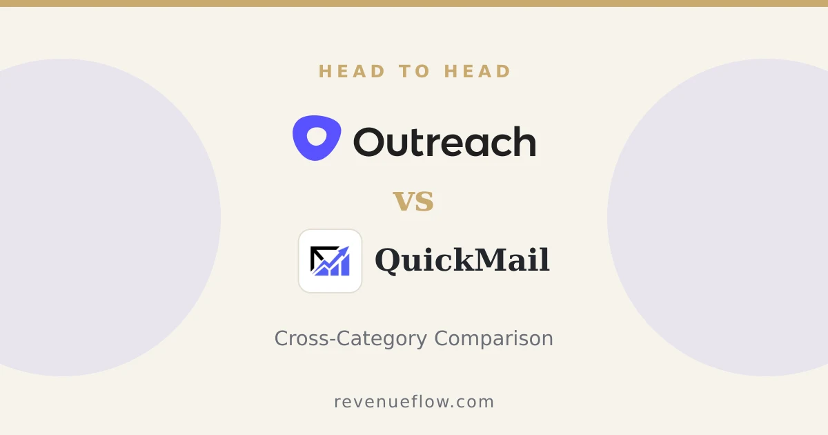 Branded cover: Outreach vs QuickMail: Cross-Category Comparison
