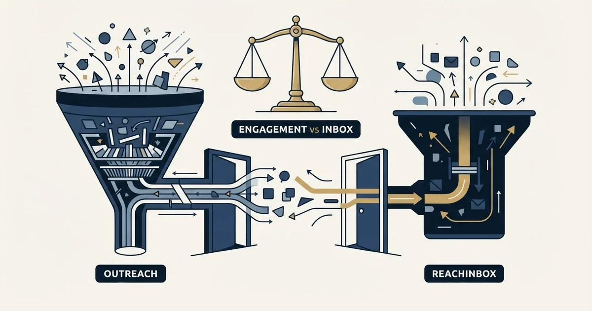 Editorial illustration for Outreach vs ReachInbox