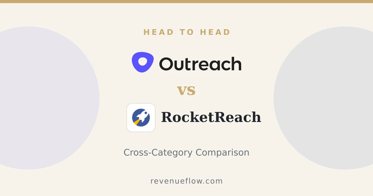 Branded cover: Outreach vs RocketReach: Cross-Category Comparison