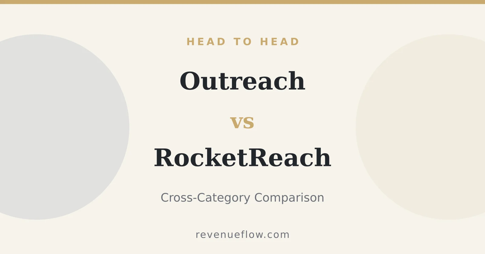 Branded cover: Outreach vs RocketReach: Cross-Category Comparison