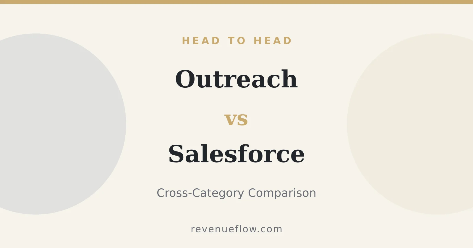 Branded cover: Outreach vs Salesforce: Cross-Category Comparison