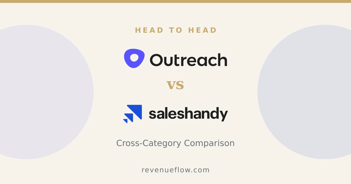 Branded cover: Outreach vs Saleshandy: Cross-Category Comparison