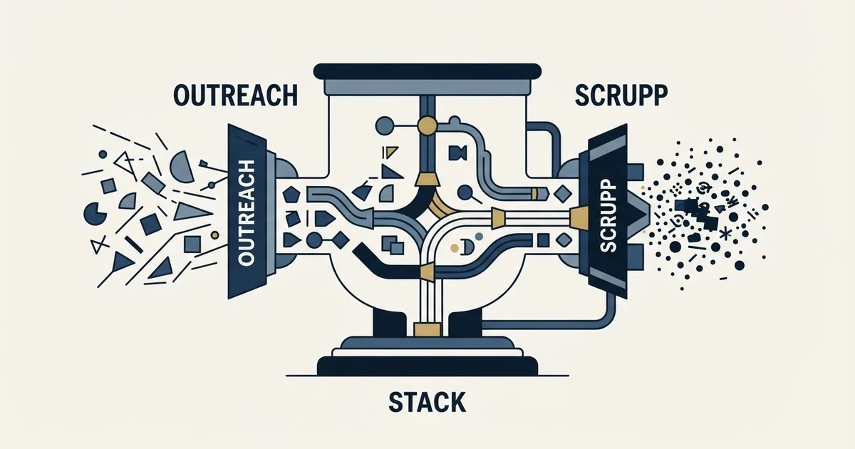 Editorial illustration for Outreach vs Scrupp