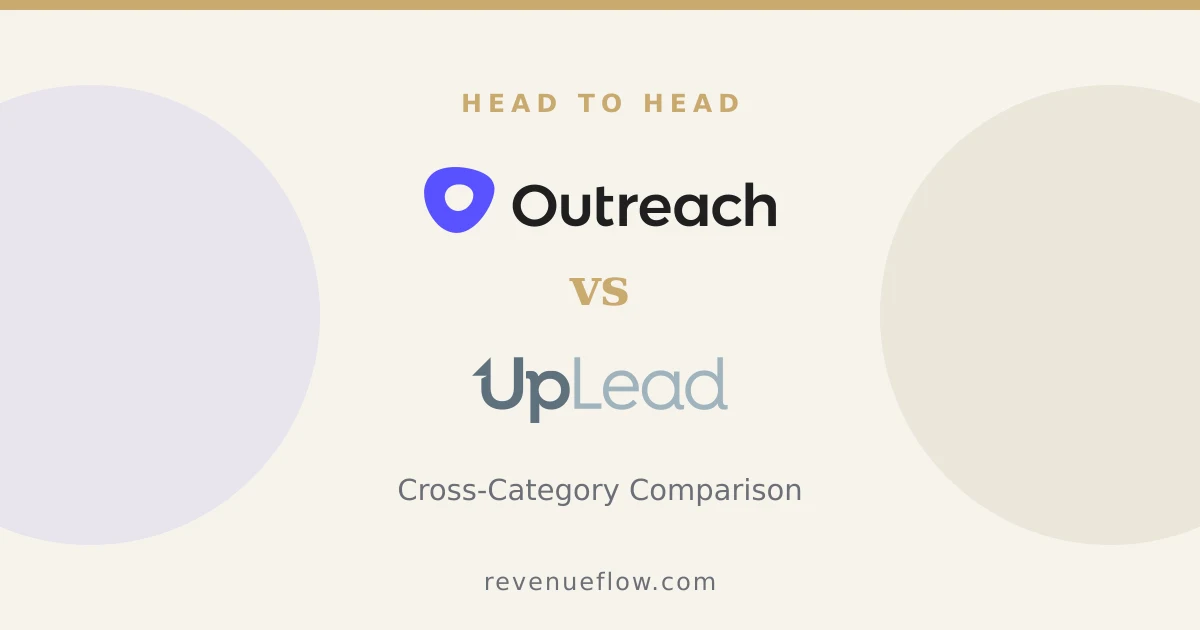 Branded cover: Outreach vs UpLead: Cross-Category Comparison