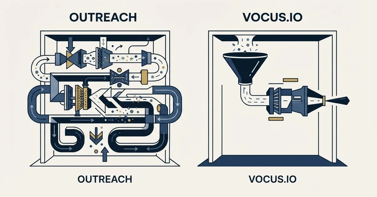 Editorial illustration for Outreach vs Vocus.io
