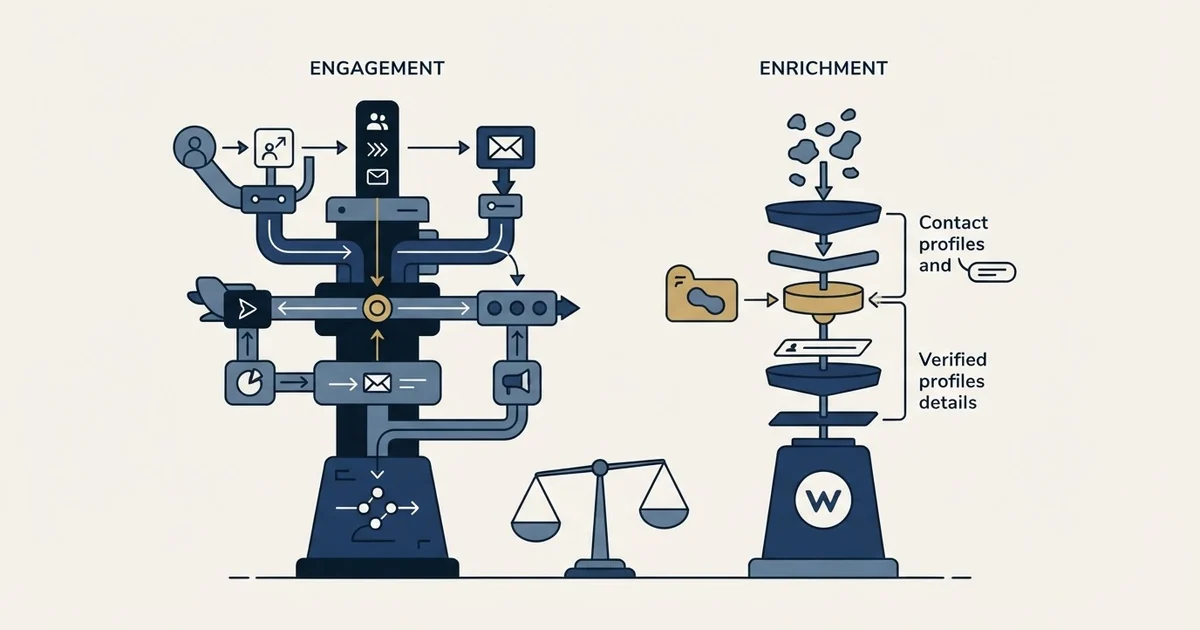 Editorial illustration for Outreach vs Wiza