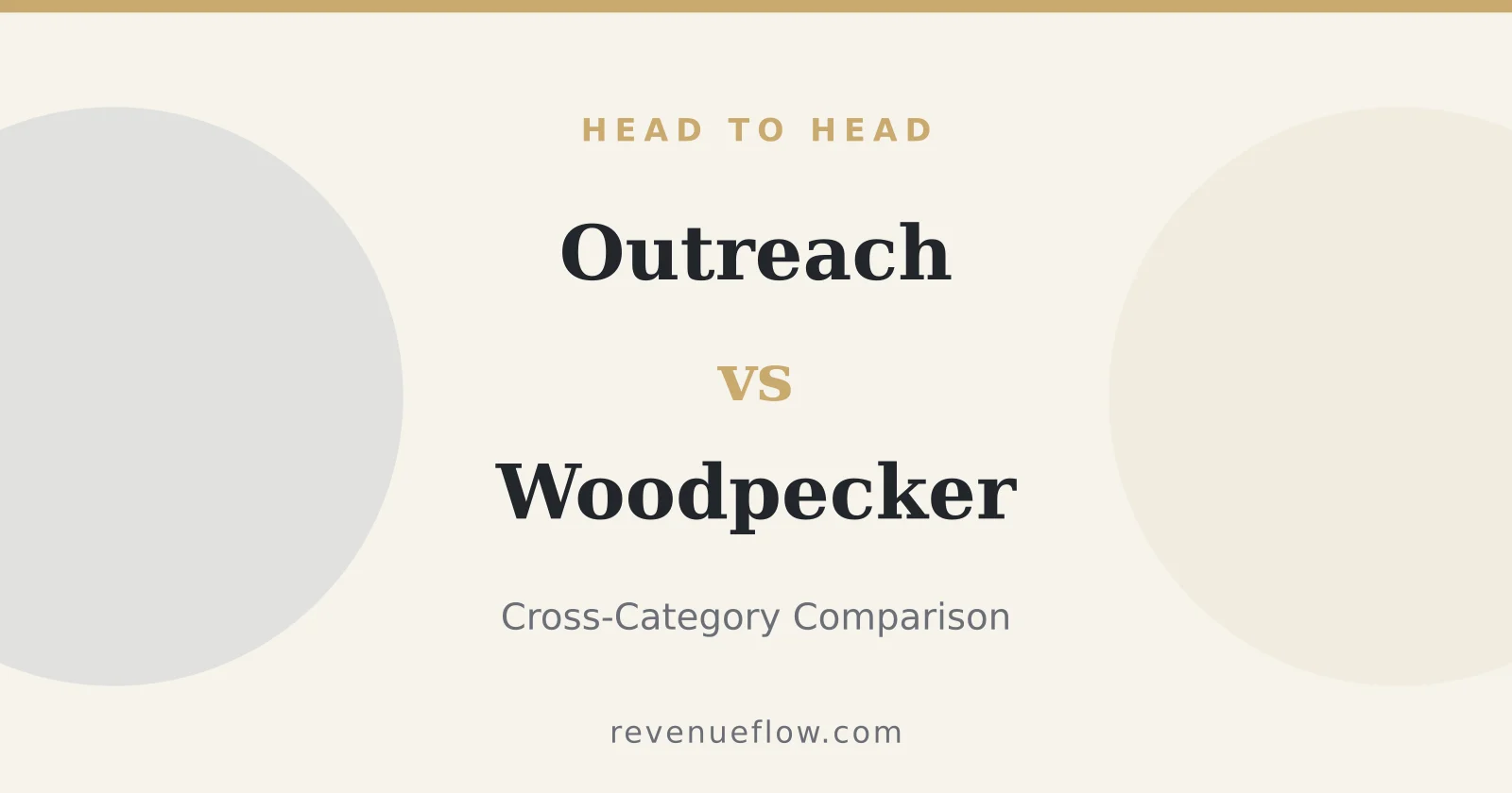 Branded cover: Outreach vs Woodpecker: Cross-Category Comparison