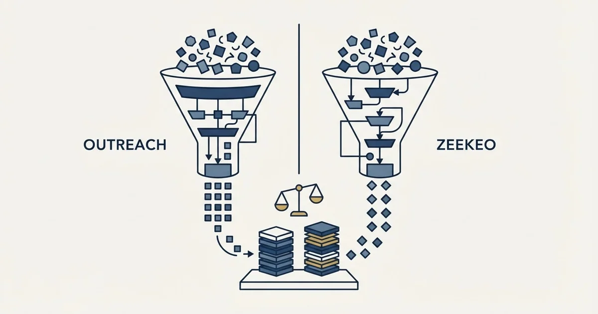 Editorial illustration for Outreach vs Zeekeo