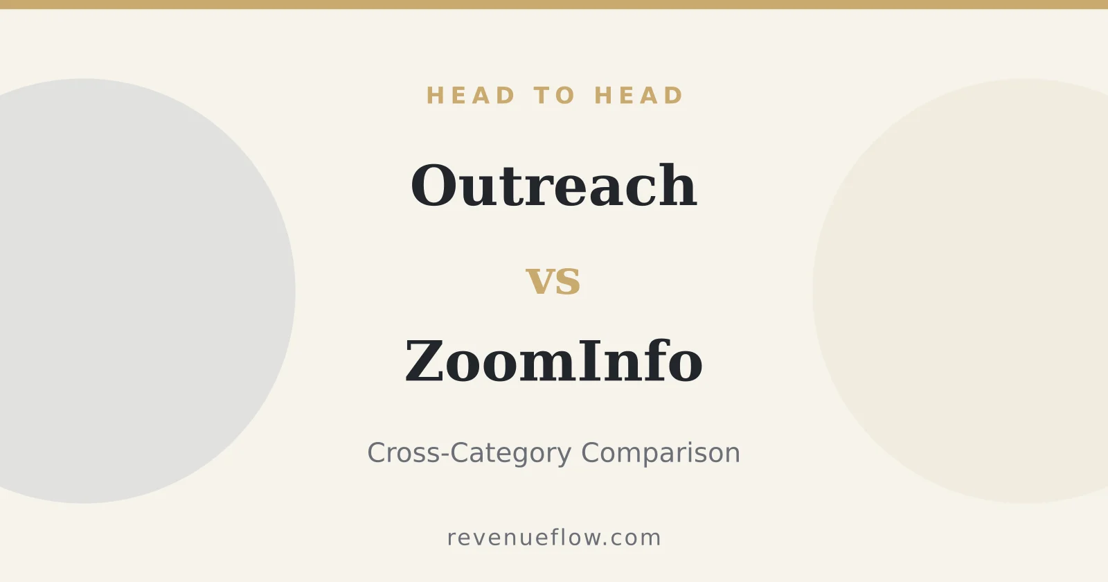 Branded cover: Outreach vs ZoomInfo: Cross-Category Comparison