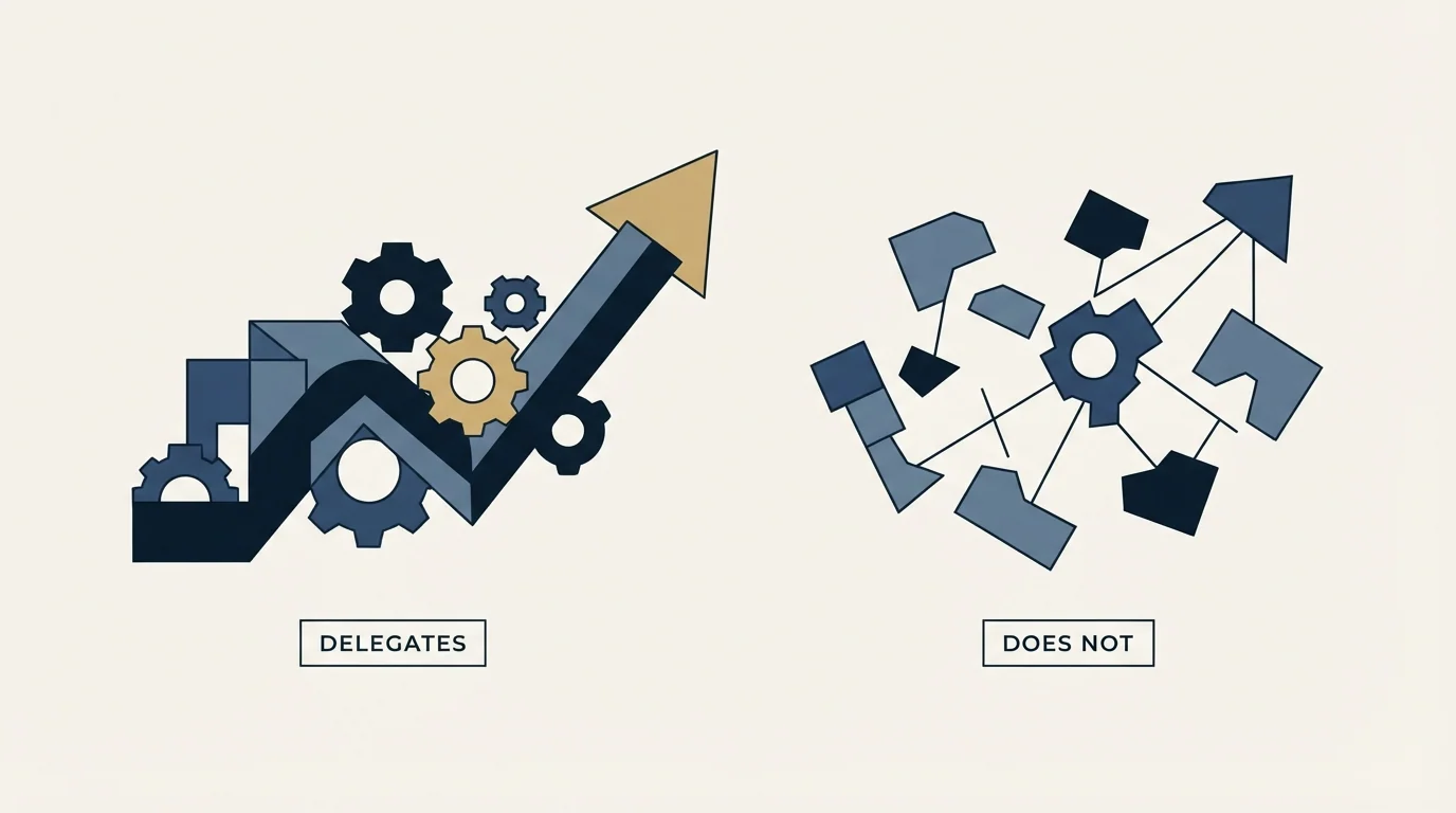 Section illustration: What delegates well, and what does not