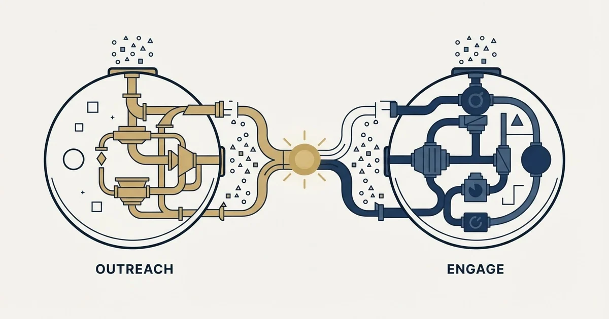 Editorial illustration for Overloop AI vs Salesflow